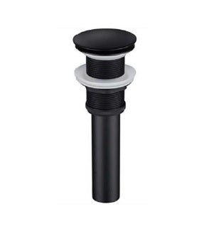 Desague Para Lavamano Push Button Redon ( Sin Rebose ) Color Negro Ref. Kd-395-Mb Marca Omega