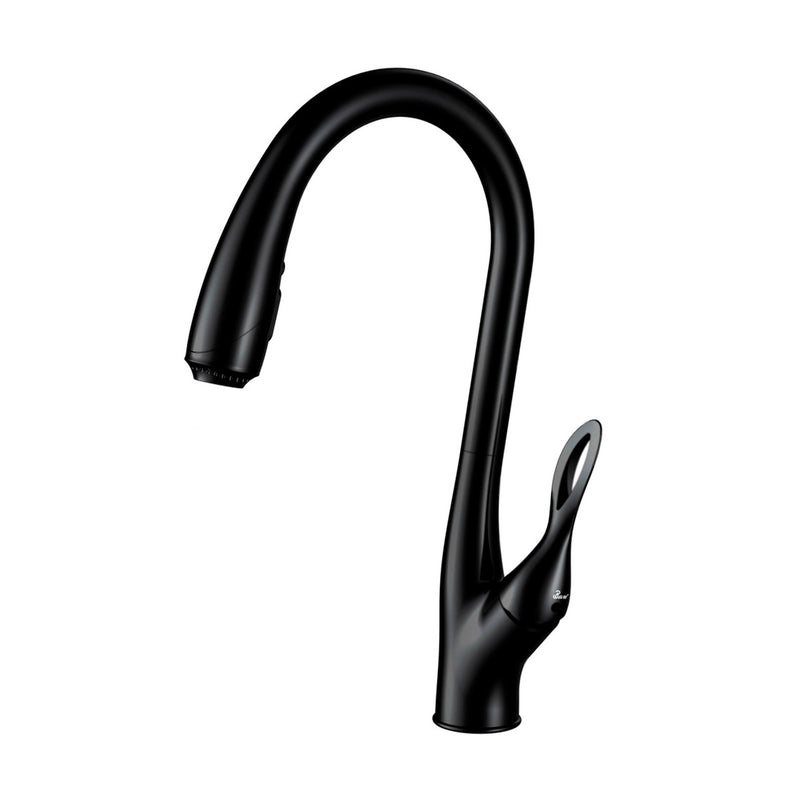 Griferia Monomando Alto 43Cm Para Fregadero Modelo Elisea Matte Black Ref. Gri.03.48 Marca Bari