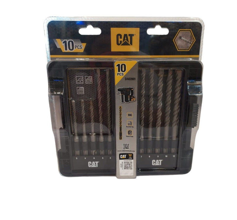 Juego Brocas / Mechas Sds Plus C/Maletin 10 Pzas ( 5-6-7-8-9-10-12 Mm ) Ref. Da03901 Marca Cat